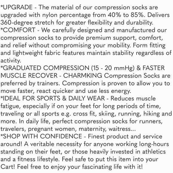 Compression Socks (3 Pairs) Knee High Compression Sock for Women & Men - Picture 9 of 9